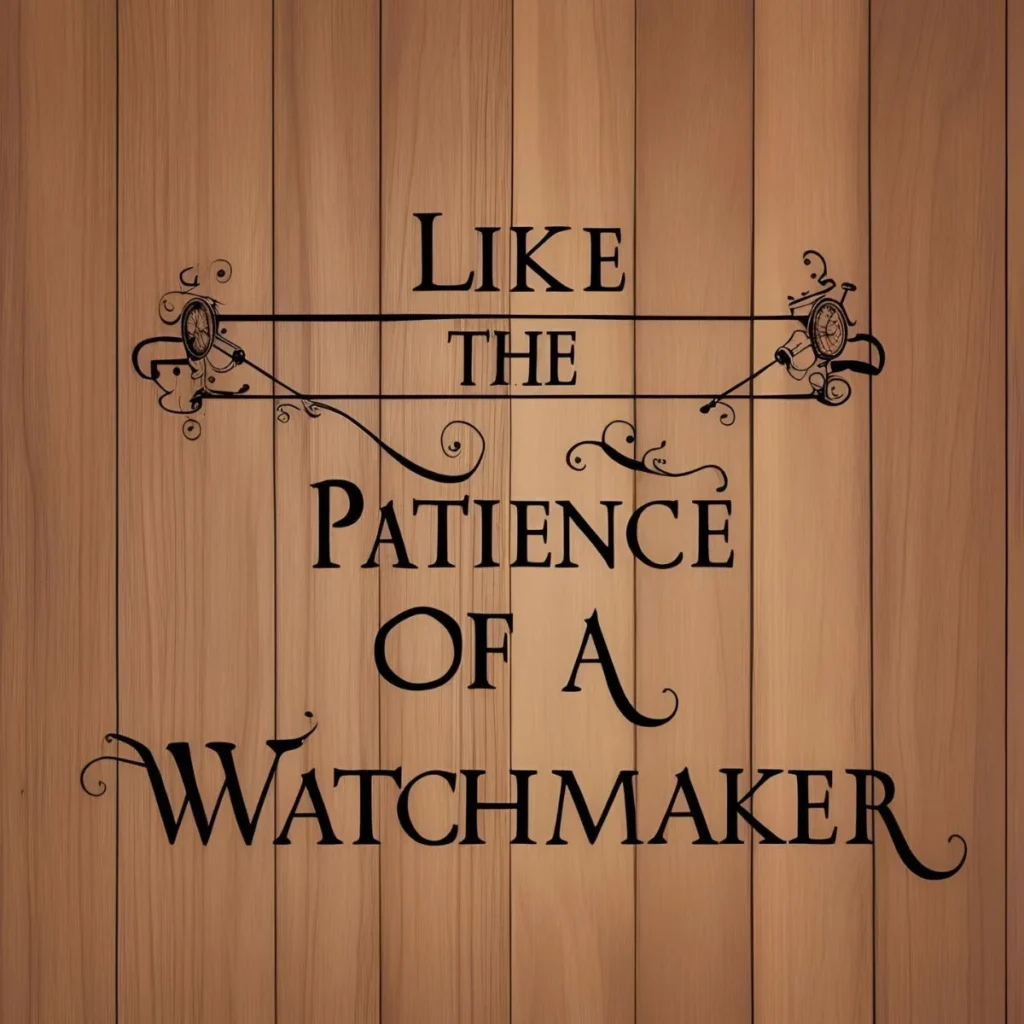 Like the Patience of a Watchmaker