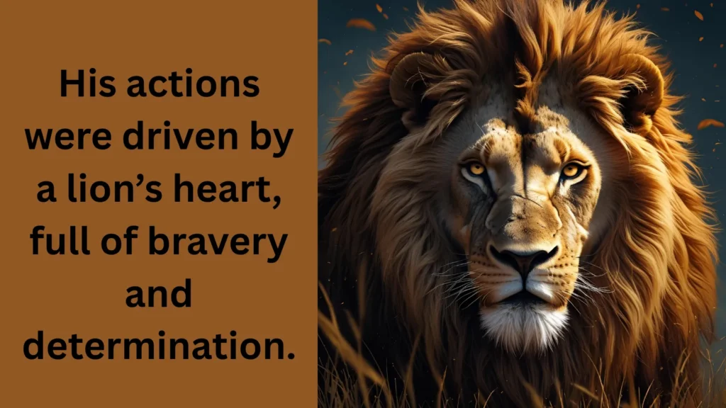 Majestic lion standing proudly, symbolizing strength 