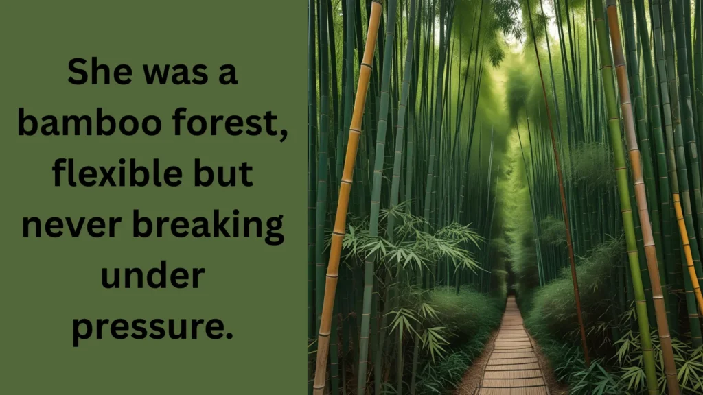 bamboo stalks, representing growth and strength