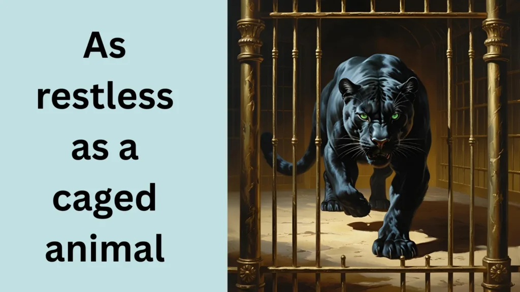 As restless as a caged animal: similes for anxiety