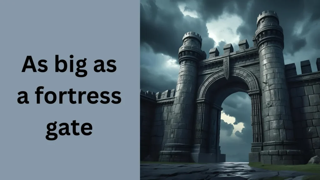 As big as a fortress gate: similes for big