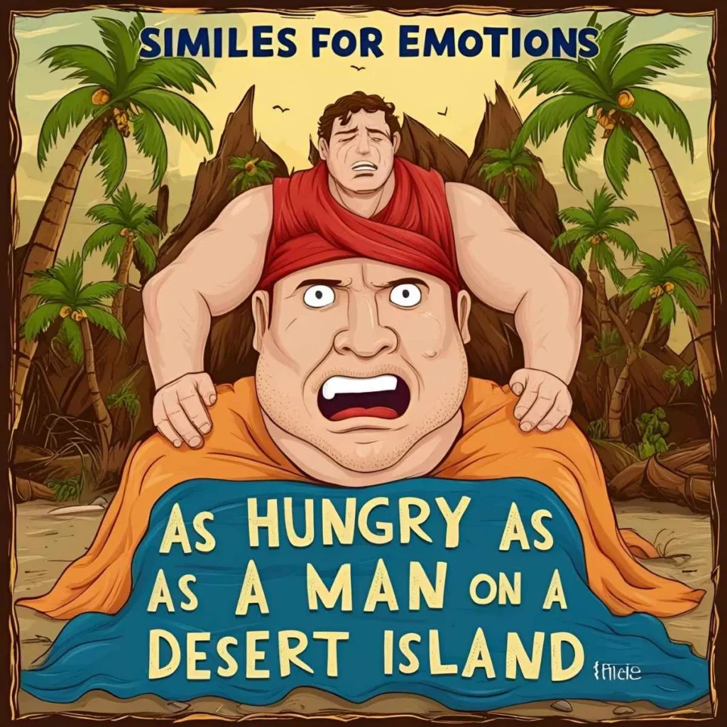 As hungry as a man on a desert island