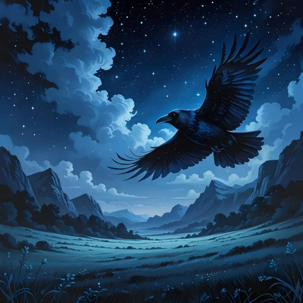 As dark as a raven's wing; similes for dark