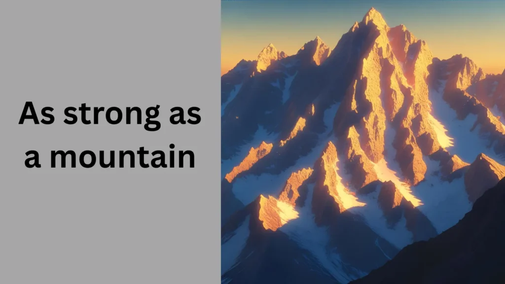 As strong as a mountain: similes for strong
