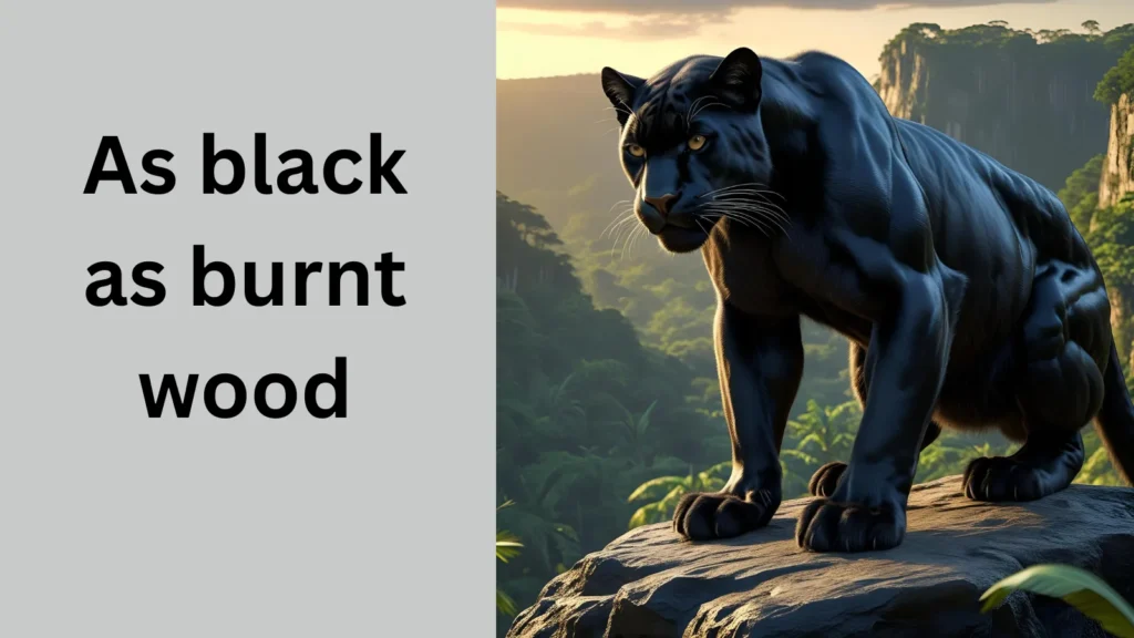 As black as burnt wood: similes for black
