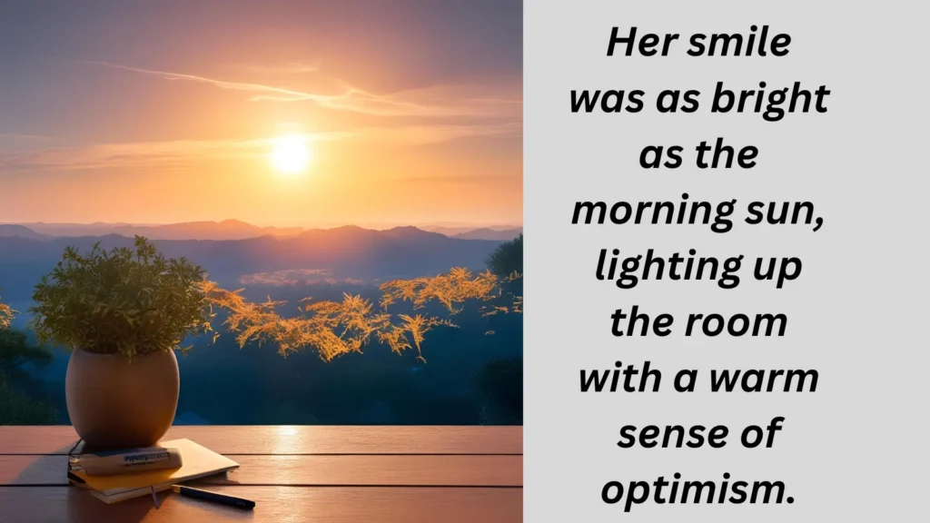 As bright as the morning sun-similes for hope