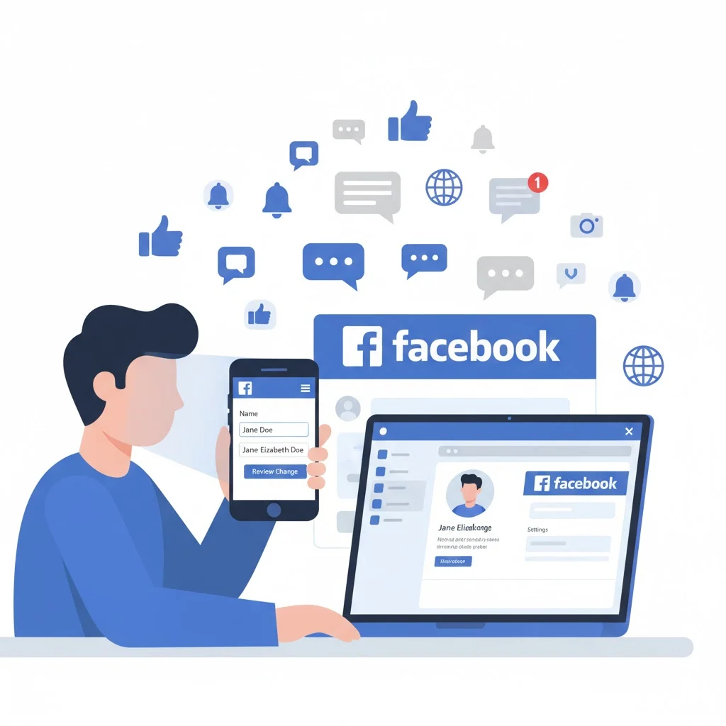 how to change your name on facebook