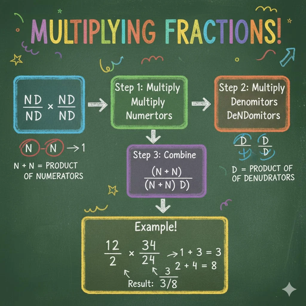 how to multiply fractions