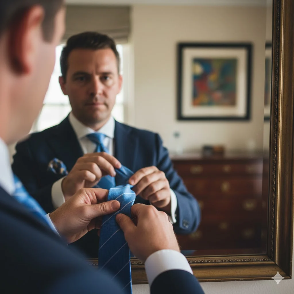 Step-by-step Half Windsor knot tutorial