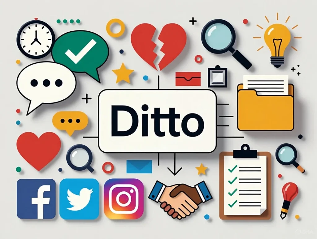 Ditto Usage in Different Contexts