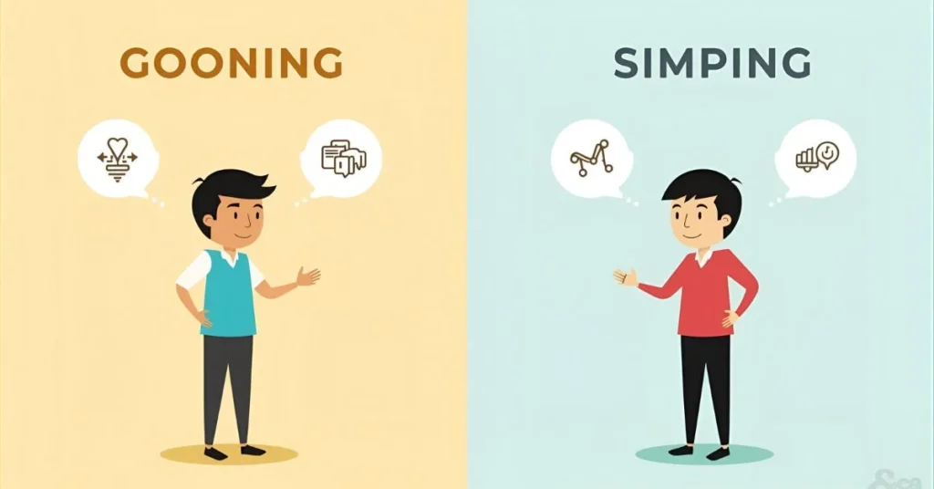 Gooning Comparison with Similar Slang