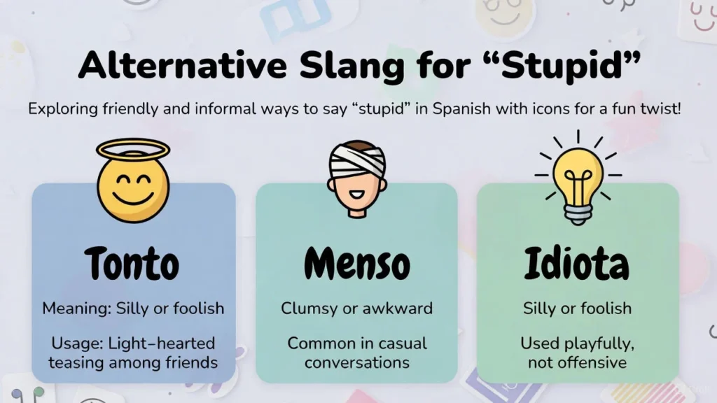 Pendejo Similar Terms & Alternatives